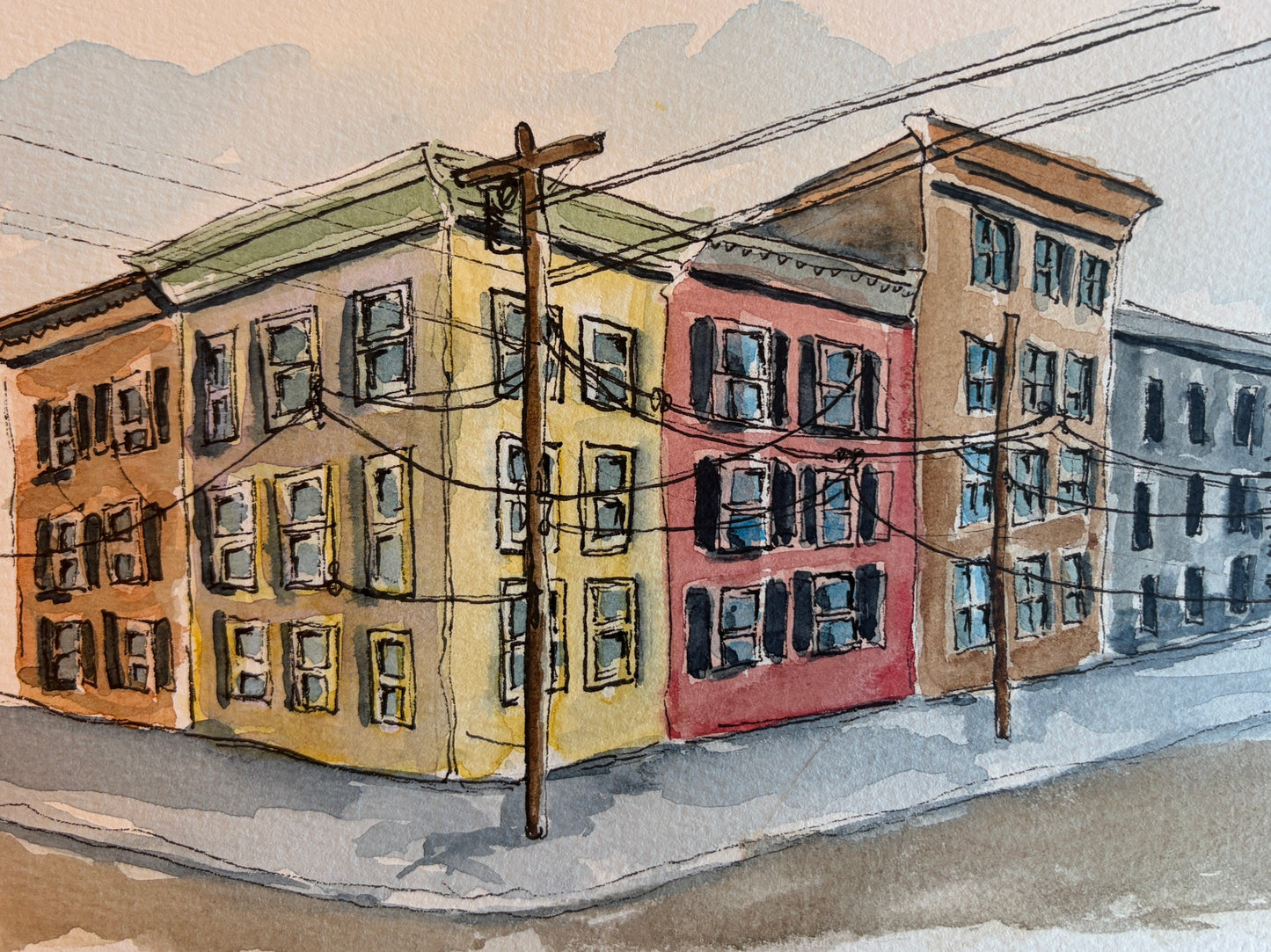 Urban with a little Caamp - Step 3: add shadows and dark colors