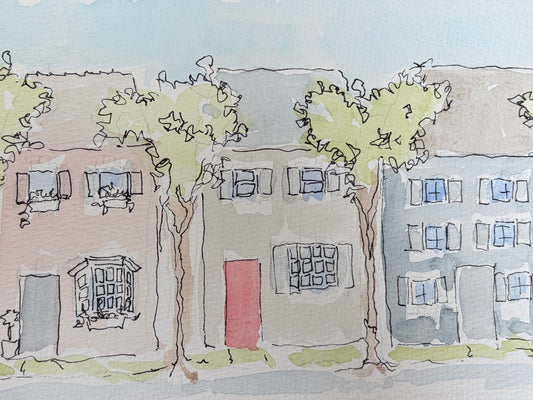 Funky Trees - Step 2: add waterproof ink