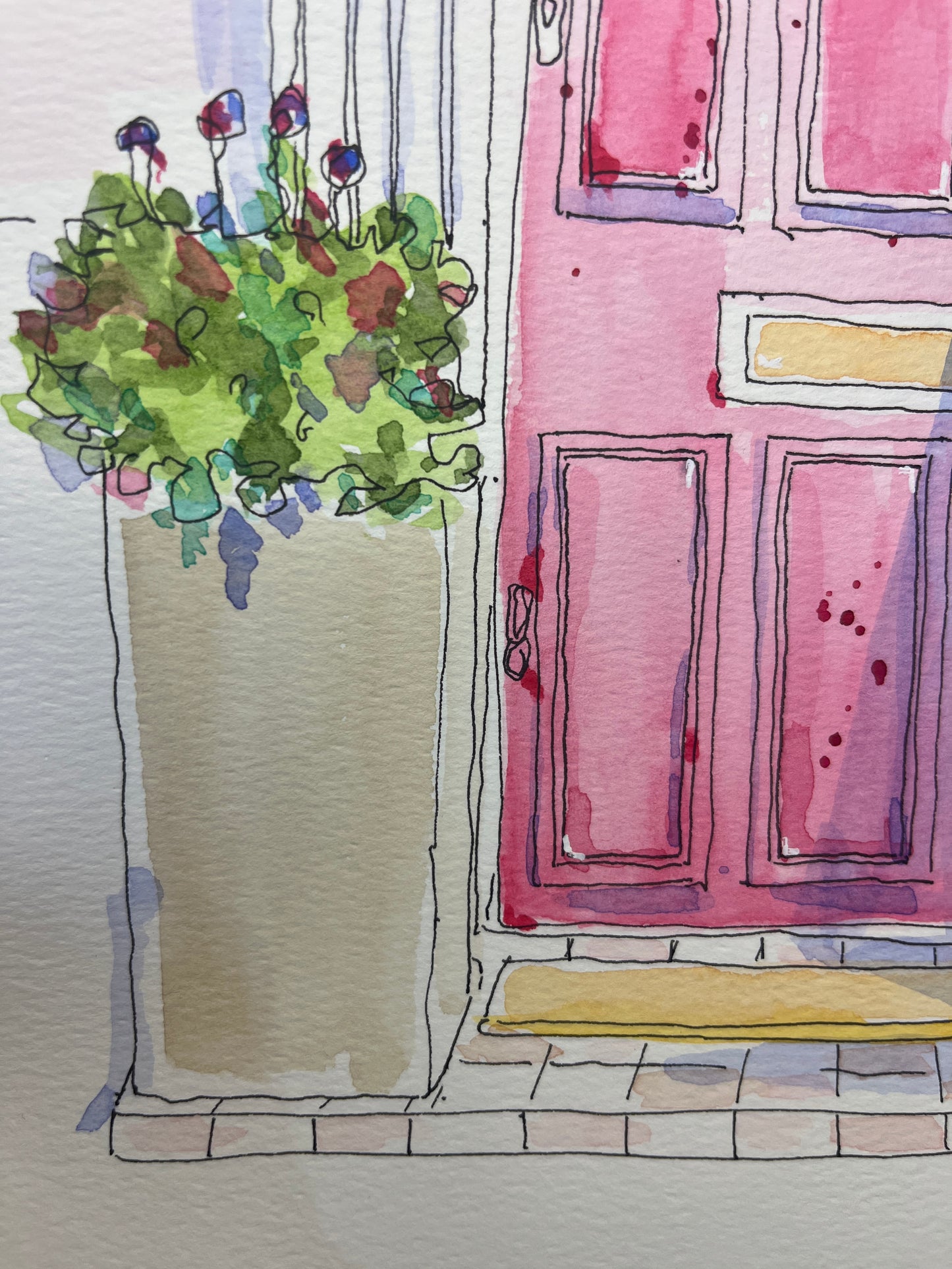 Pink Door in Shadow