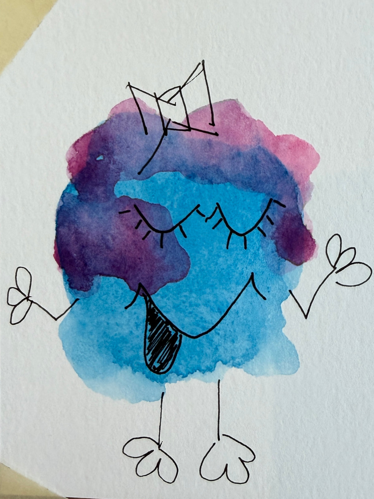 Wobbly Blob Monsters: Printable Kids Watercolor Lesson (Ages 6-10)