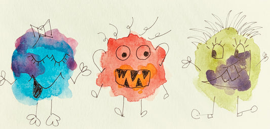 Wobbly Blob Monsters: Printable Kids Watercolor Lesson (Ages 6-10)