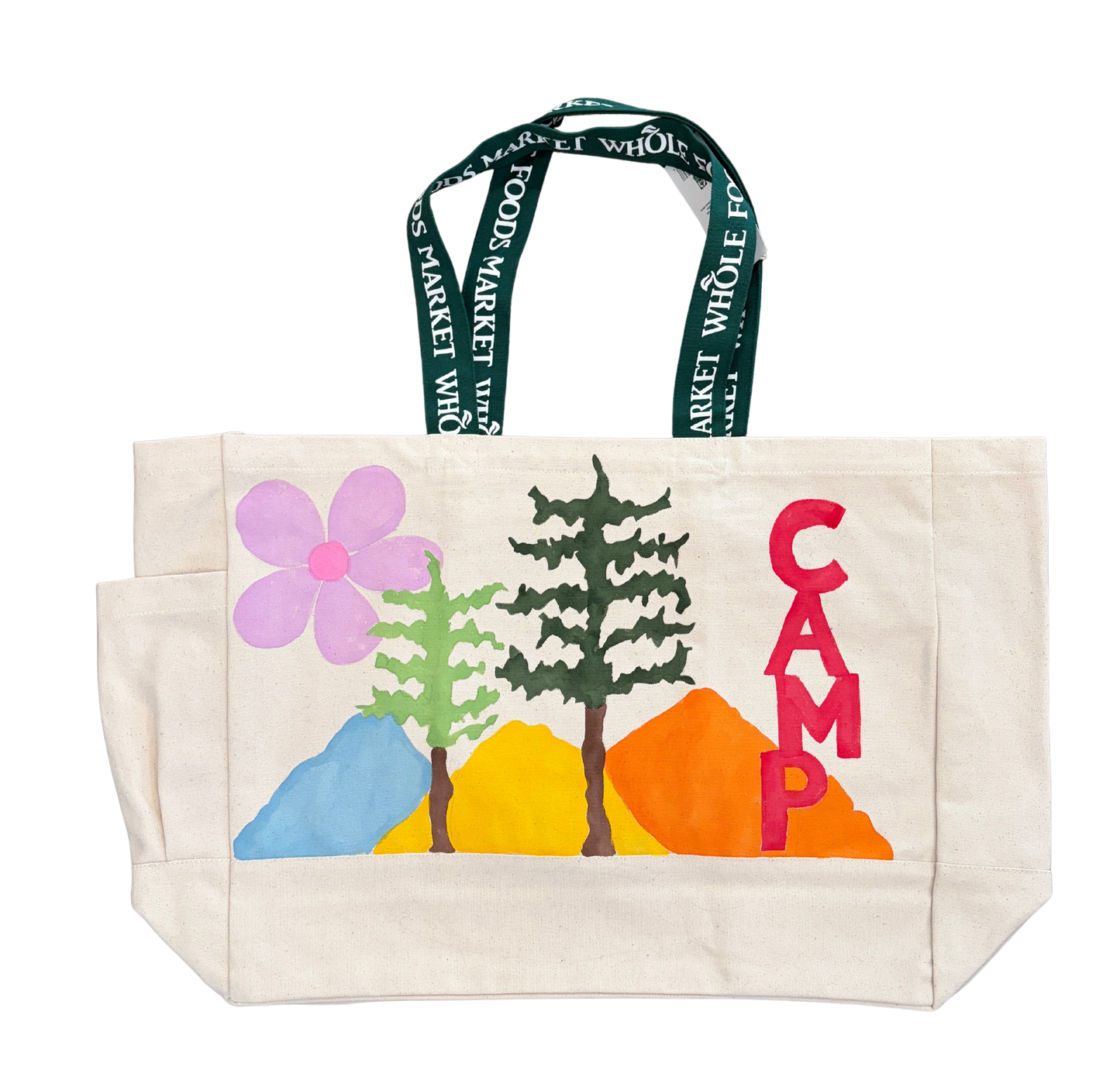 Camp Color Painted Canvas Tote
