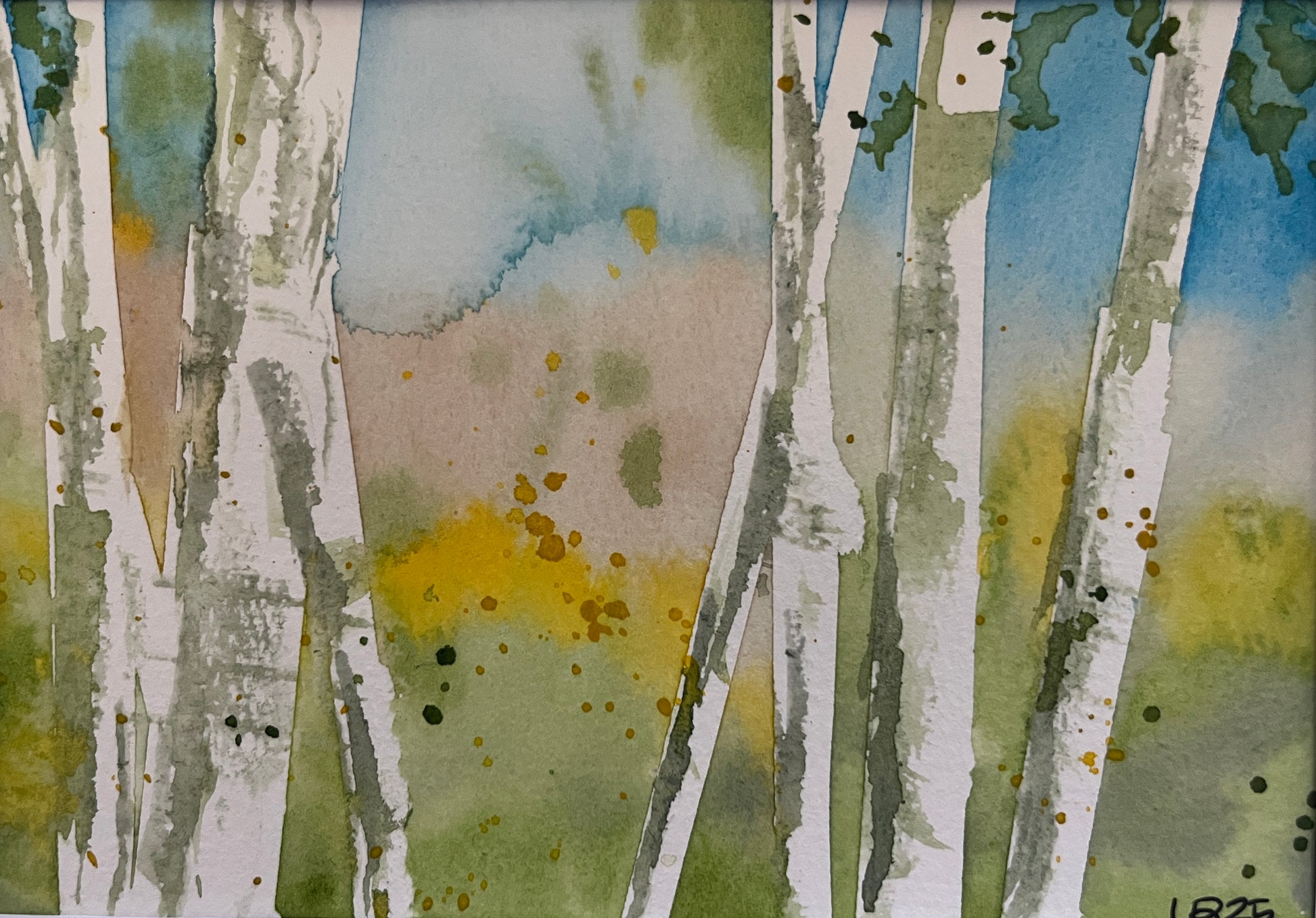Aspens Where Art Thou, original watercolor by Lynnie Broos Art