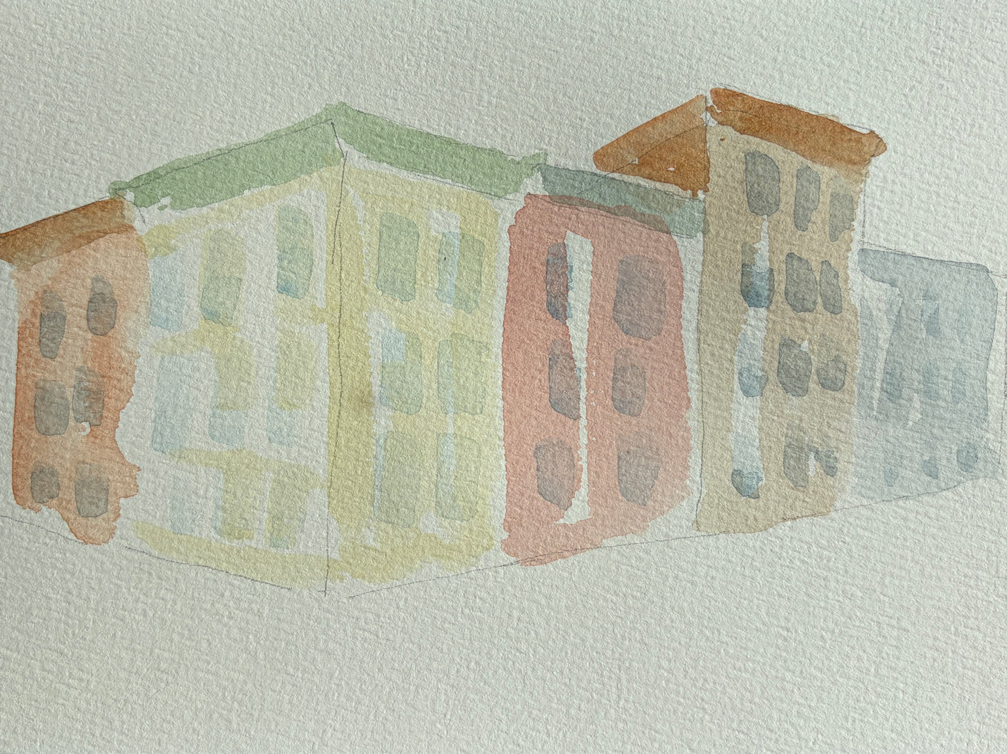 Urban with a little Caamp - Step 1: paint shapes
