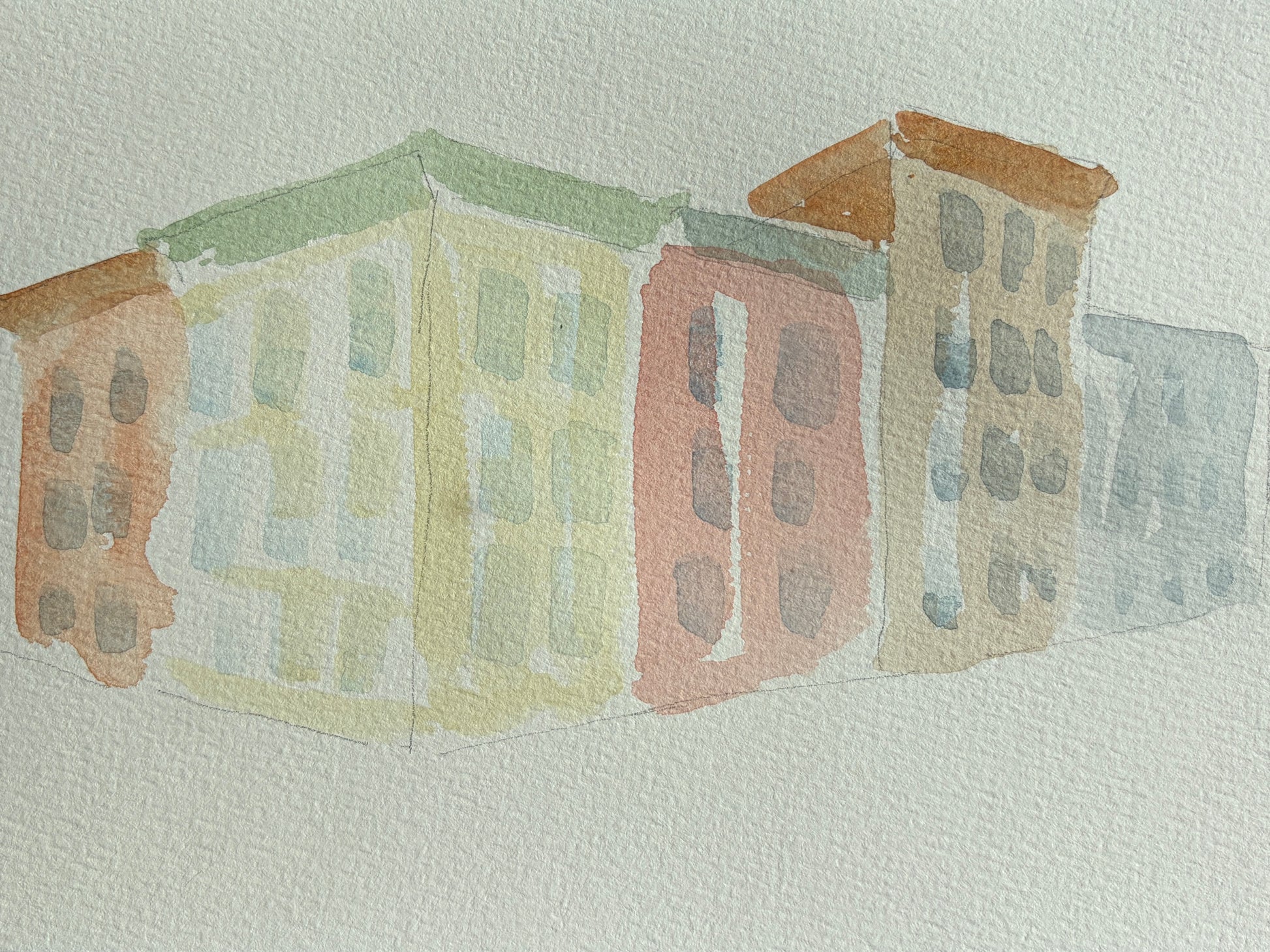 Urban with a little Caamp - Step 1: paint shapes