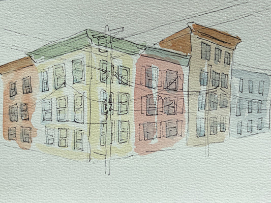 Urban with a little Caamp - Step 2: add ink to define