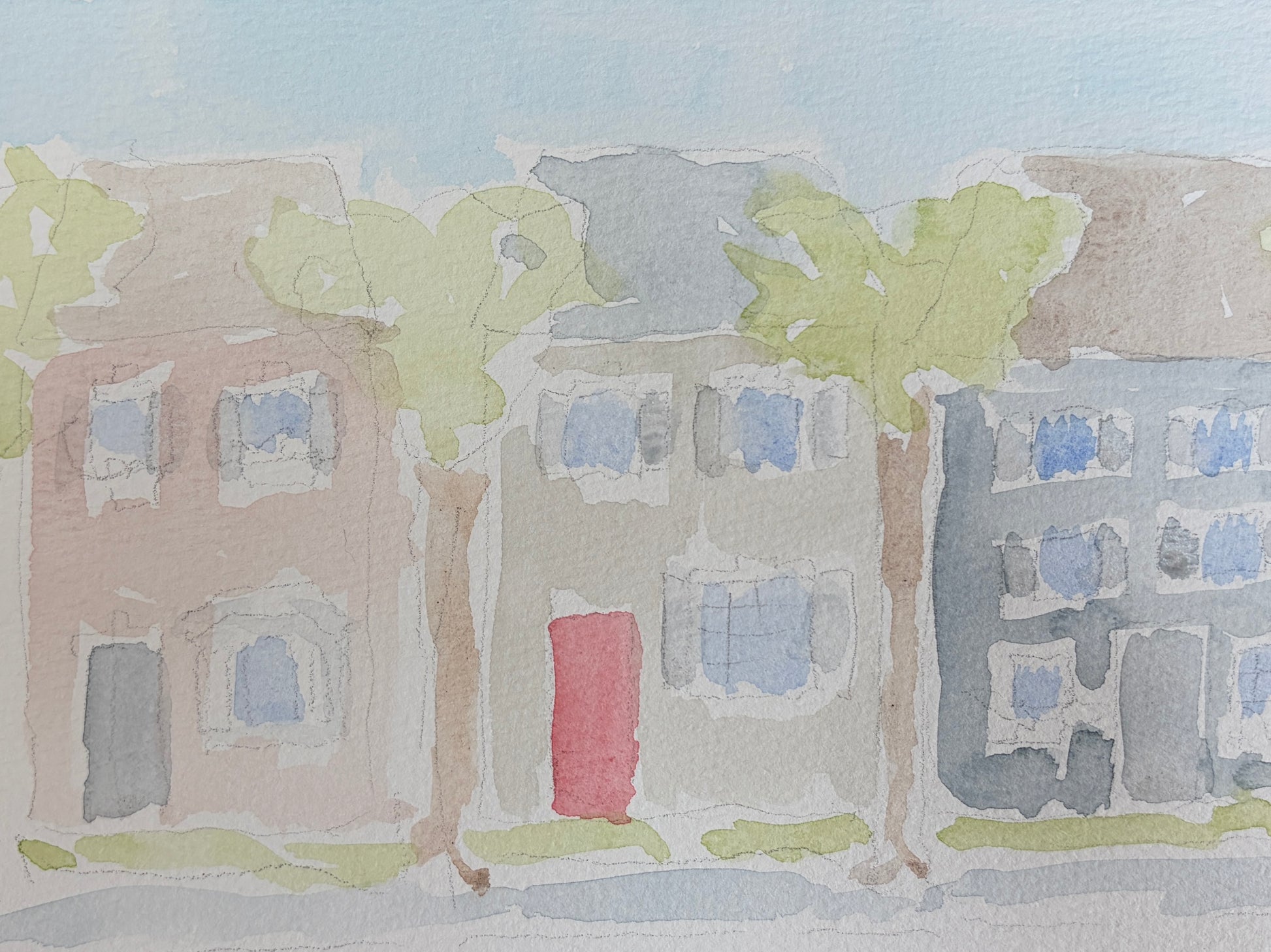 Funky Trees - Step 1: start simple, paint shapes