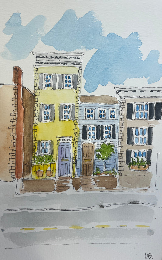 Alexandria Virginia Love, original watercolor by Lynnie Broos Art