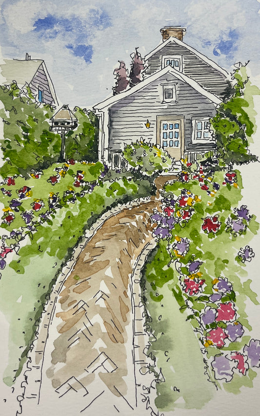 East Coast Charmer, original watercolor by Lynnie Broos Art